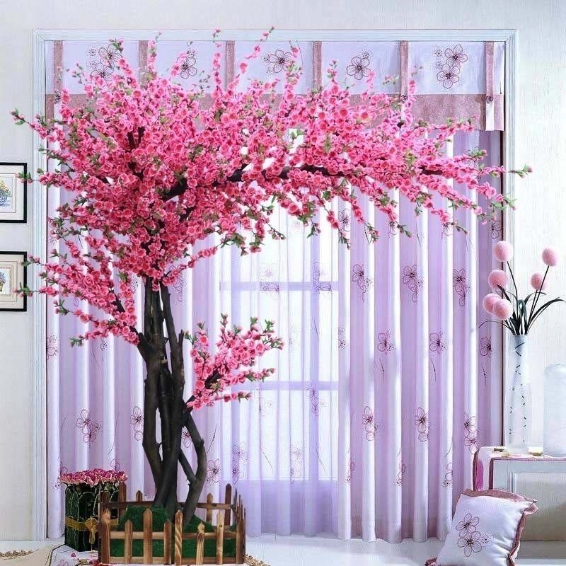 仿真树桃花树室内家居装饰客厅落地大型桃花许愿树婚庆假花仿真花