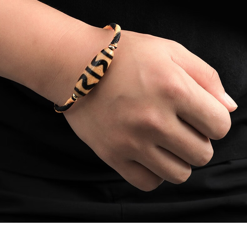 布达拉宫九眼天珠手绳西藏红肉线珠牦牛骨星月菩提虎牙宝瓶转运珠男女