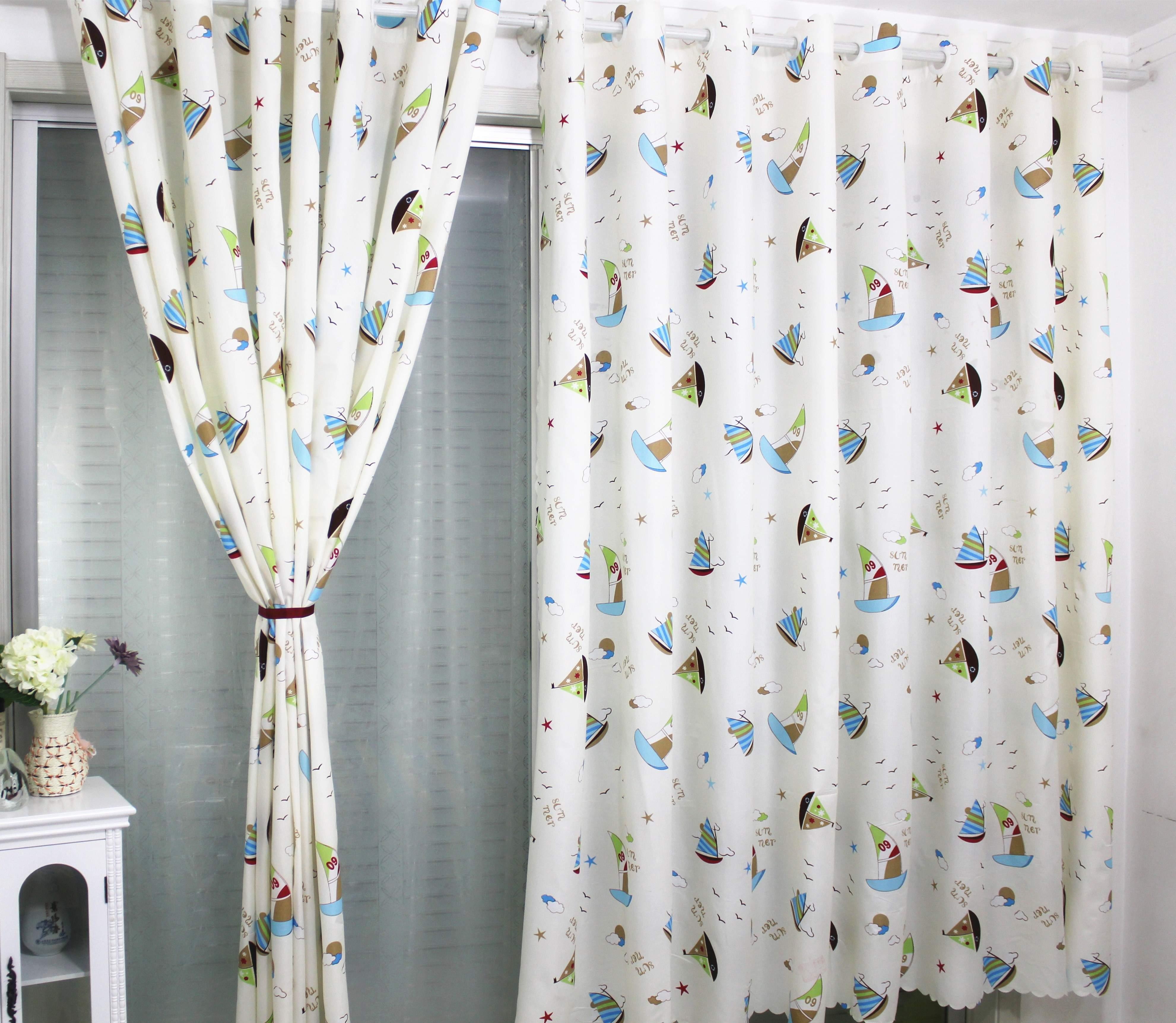 荣淘成品简易窗帘卧室客厅阳台书房出租房窗帘布隔帘门帘现代温馨回忆