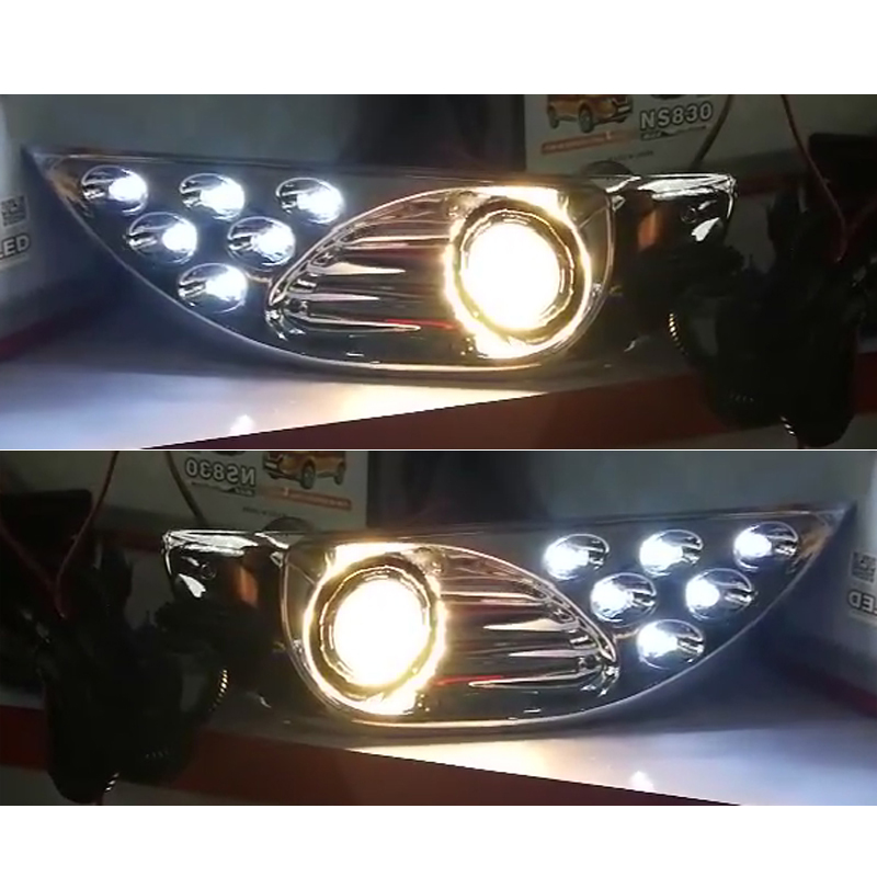 适用于0309款普拉多霸道日行灯前雾灯总成改装led日间行灯前杠灯日行