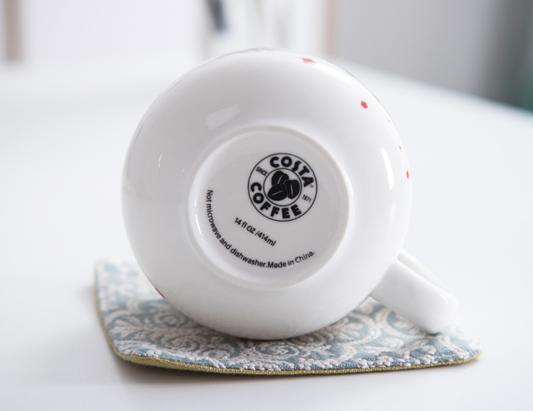 【京选优品】costa杯子马克杯少女水心牛奶马克杯中秋杯陶瓷咖啡杯