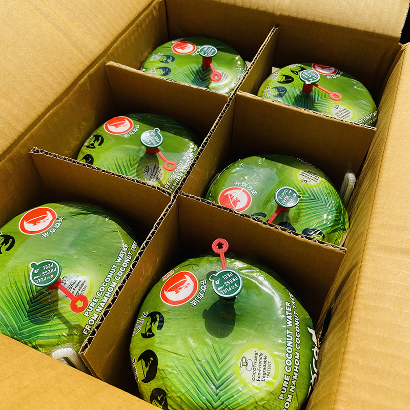 coco thumb 网红椰妃6只原箱装易开宝自带吸管泰国椰青香水椰子一拉一