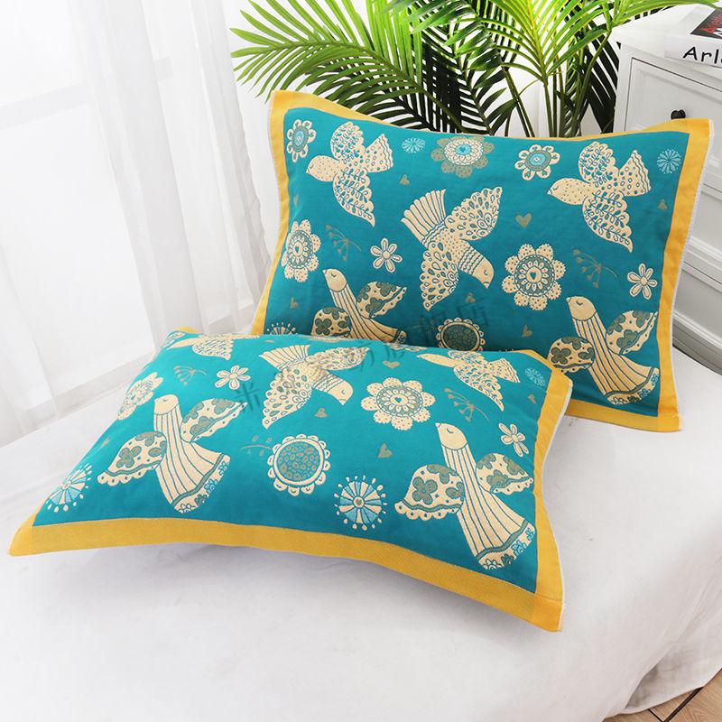 枕巾一对加大加厚情侣枕头巾批发 3层52*78厘米往后余生绿色一对