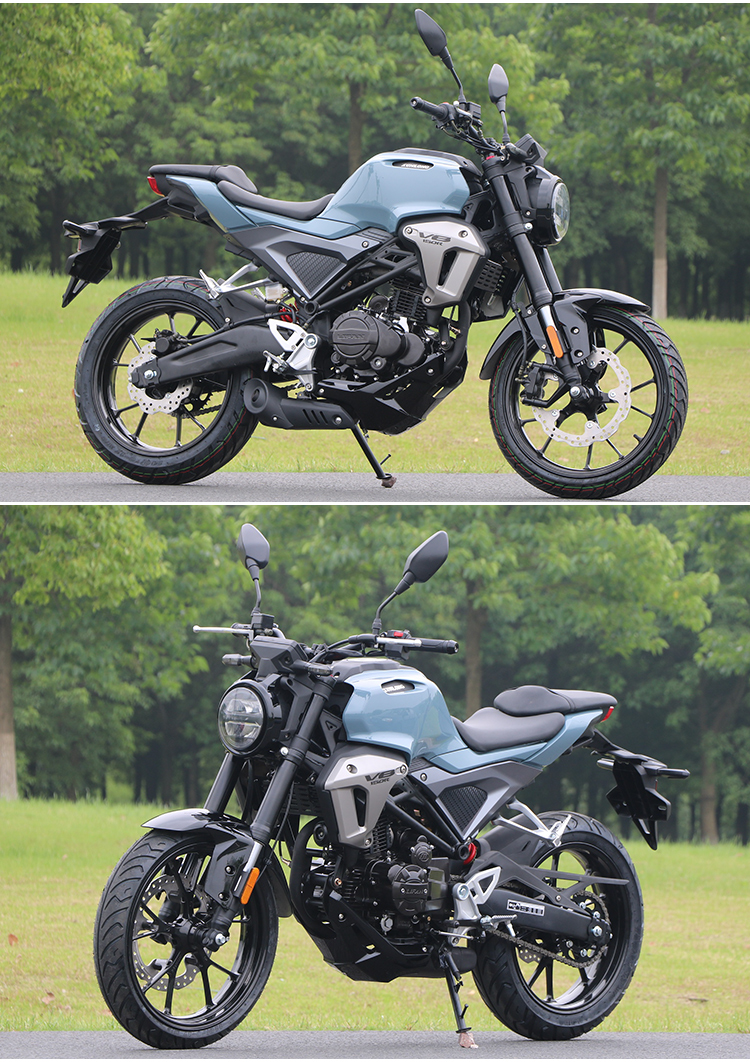 国四电喷v8街车神驹312可上牌复古150cc水冷燃油车重型机车跑车v9水冷