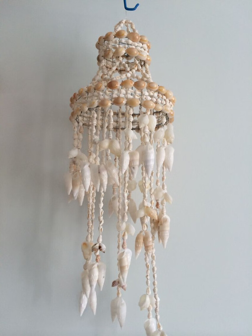 好物推荐天然海螺贝壳摆件特色手工艺品贝壳风铃挂饰品创意生日礼物m