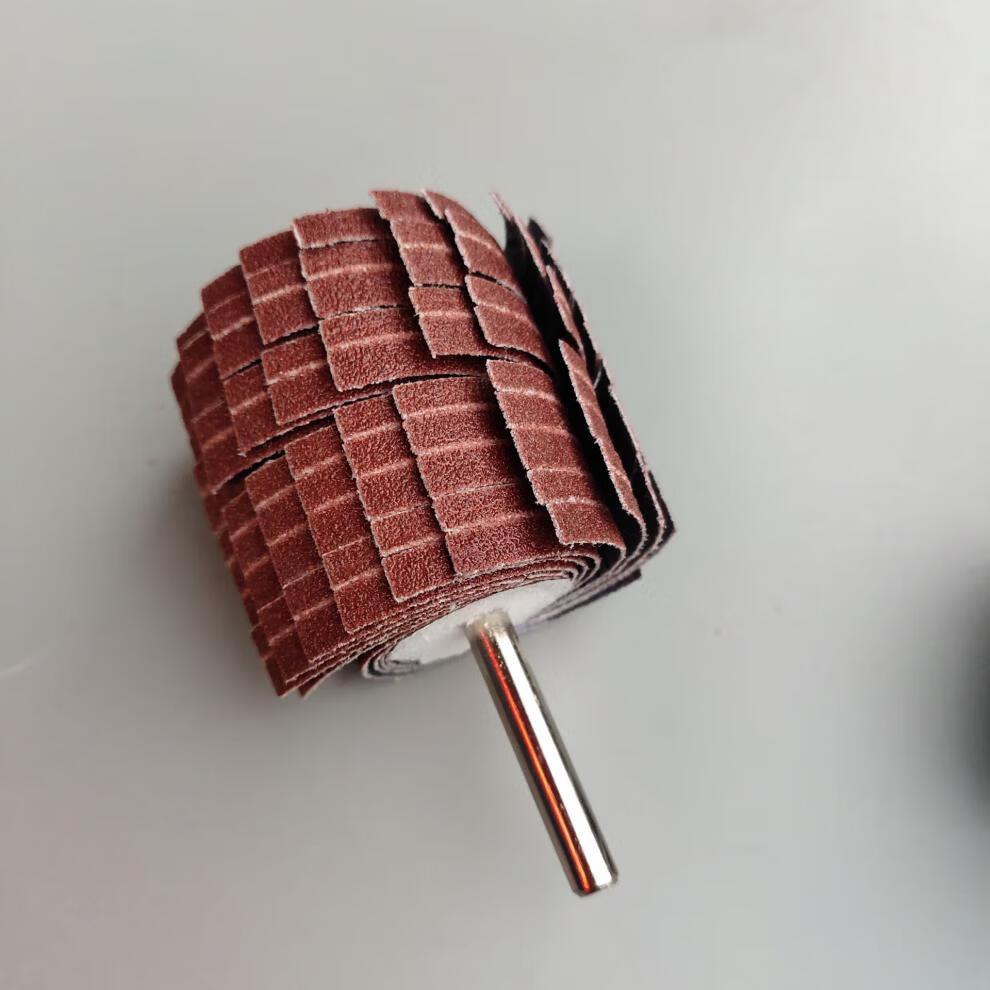 内孔抛光研磨棒打磨头砂纸沙片砂轮圆柱型带柄百叶轮木头木工金属 带