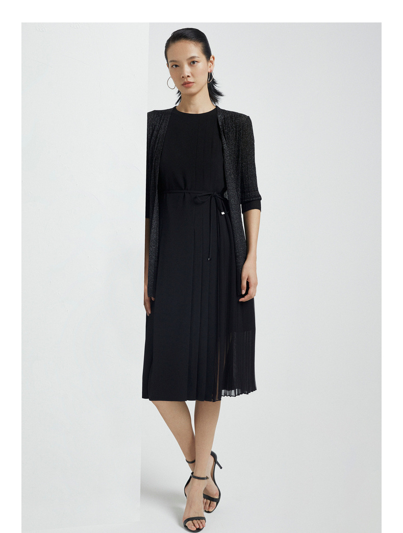 ports宝姿2020春夏新品女装简约百搭中长款开衫毛针织衫ll8k027hxe002