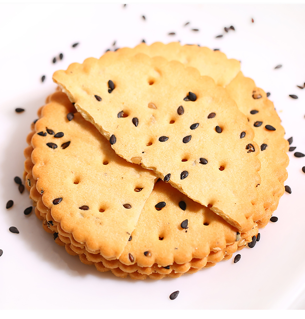 3盒装思朗黄金薄饼椰子芝麻薄饼干200g3办公室零食小吃食品郊游小零食