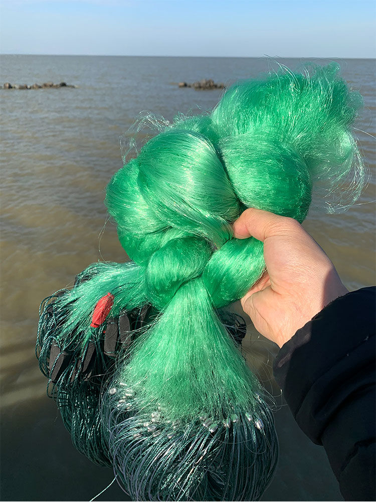 丝三层渔网鱼网沉网挂网捕鱼网工具鲫鱼网丝网软丝15米3指90米长三层