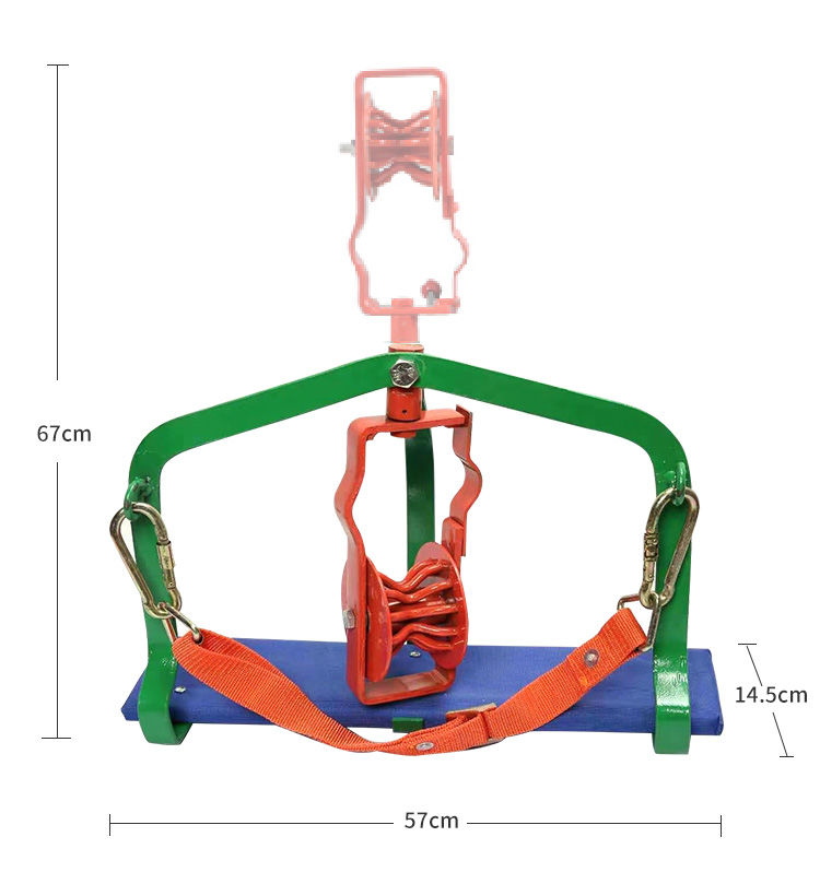钢绞线滑椅光缆钢绞线滑车滑椅 双轮光缆滑车 电力通信高空吊椅 通信
