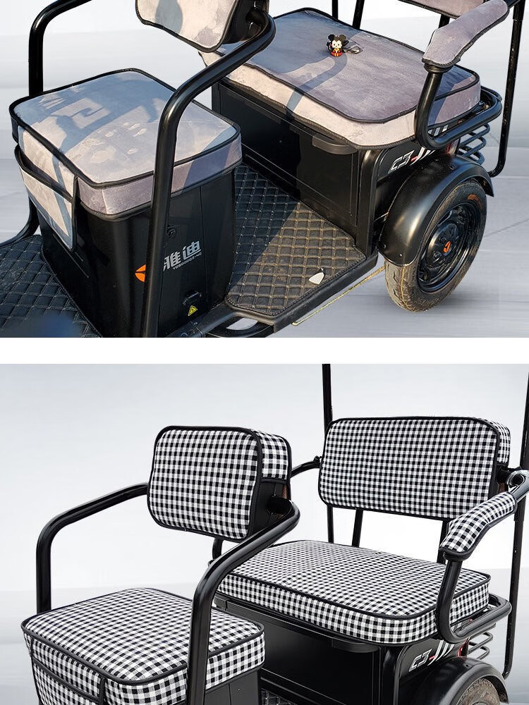 雅迪c2c3c4c5c6c9c11c20小海鸥座套三轮车专用座套加厚棉麻布通用