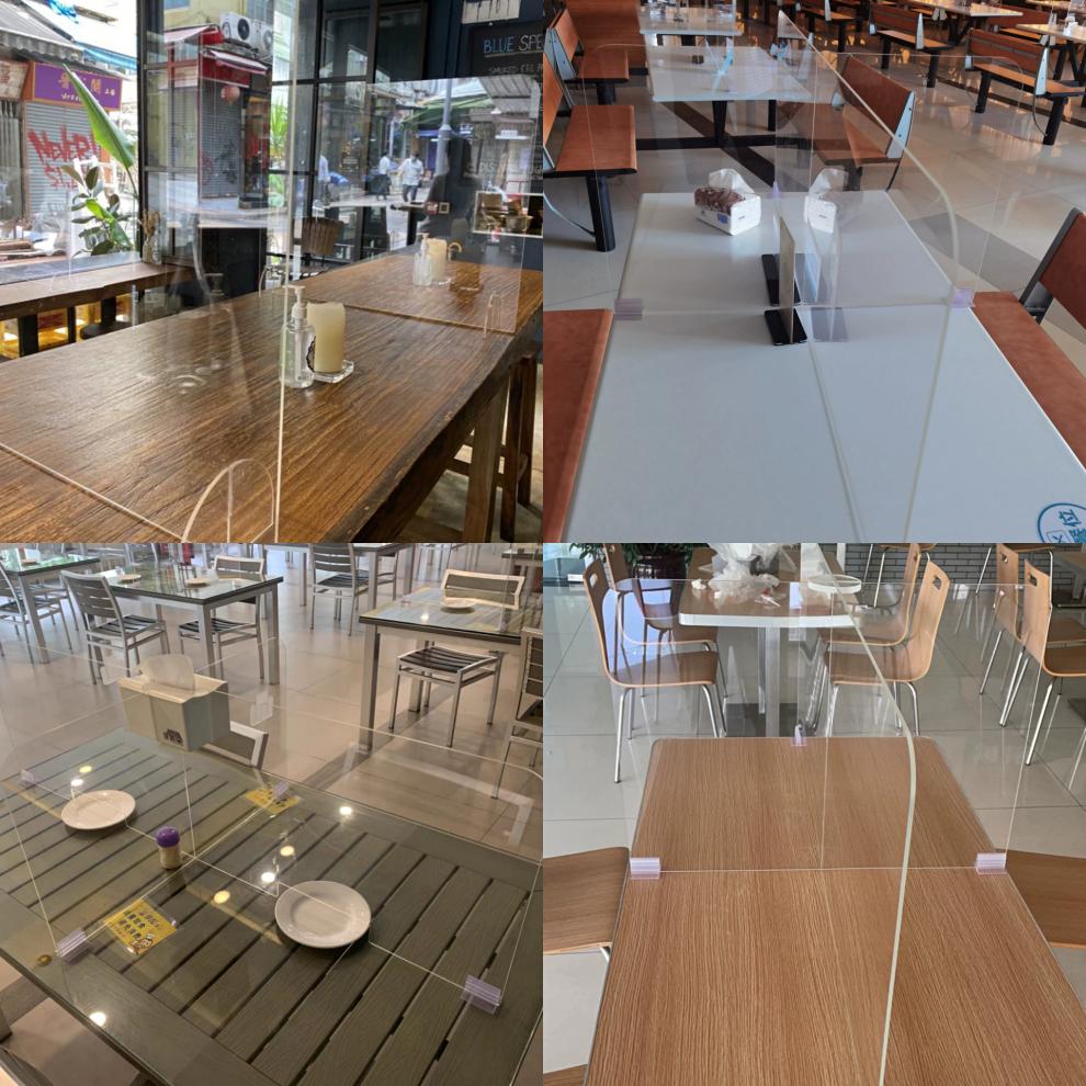 食堂餐桌疫情隔板隔断挡板课桌隔离板餐厅座位分隔板文茂其它方桌王字