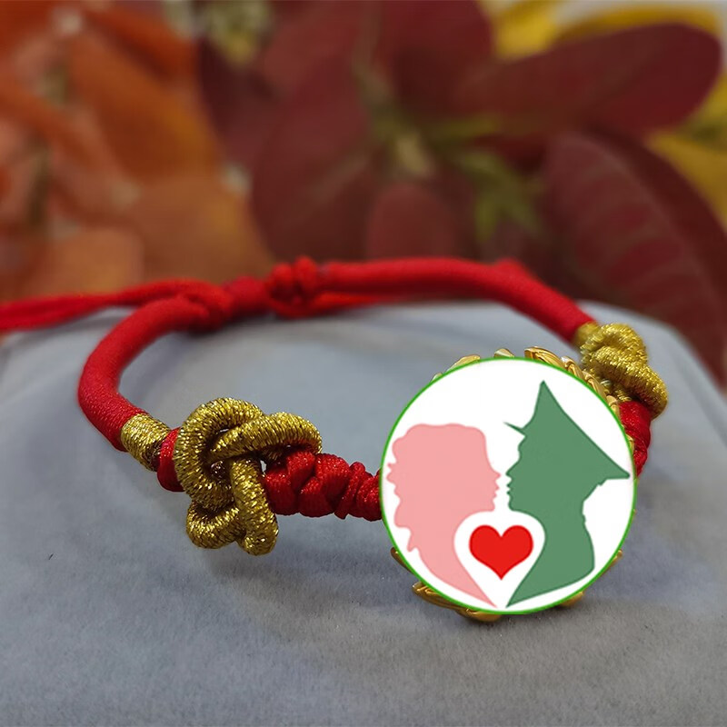 领花手链军之恋兵哥哥送军嫂手工编织情侣礼物五角星橄榄枝手环 领花