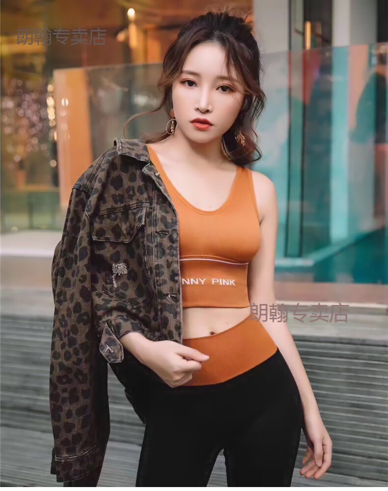 瓦卡吉诺美背运动内衣吊带背心抹胸裹胸瑜伽防震防走光文胸女焦糖均码