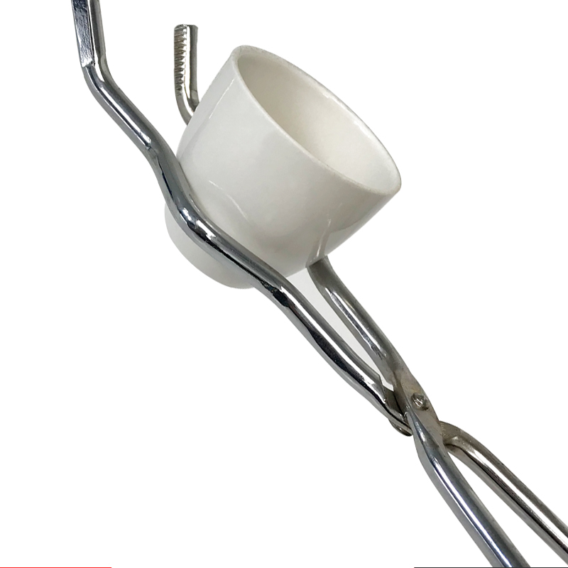 实验室坩埚钳夹具/马弗炉灰皿夹克罗米钳弯头烧杯钢夹镀铬耐高温