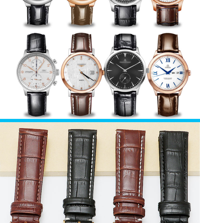 适用西马手表带真皮小牛皮表带 cyma皮带男女表链配件14 20 18 22mm