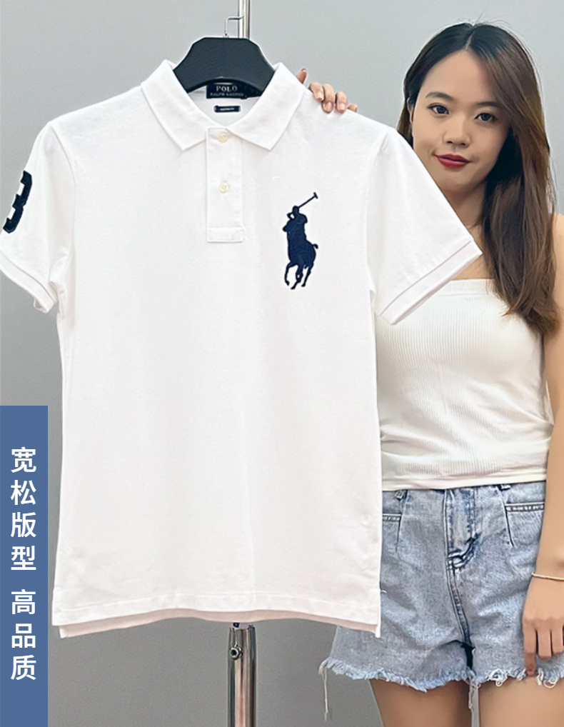美国保罗polo男装纯棉短袖翻领马球polo衫t恤刺绣大马标男士大码商务
