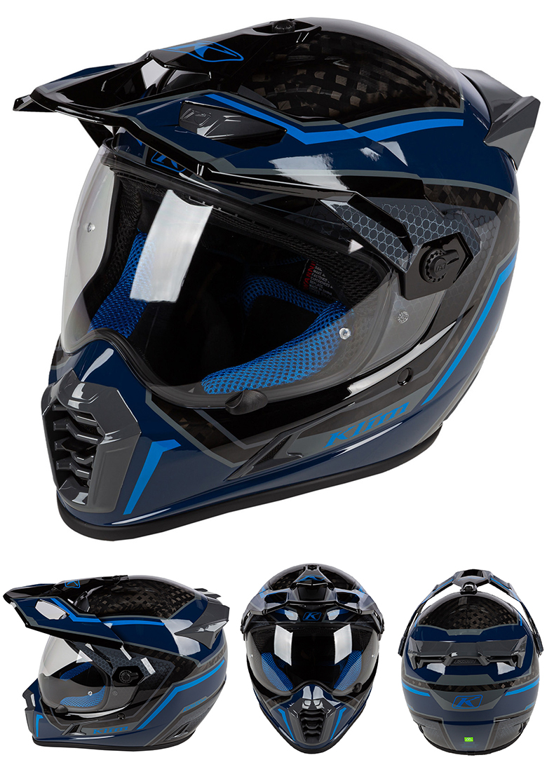 klim探索pro碳纤维拉力头盔 远途摩旅拉力全盔四季进口 tk1200揭面盔