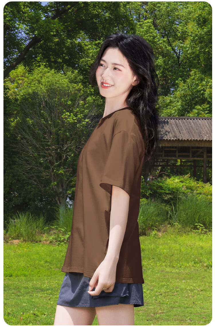 Baleno Women's 2026 New Design Casual Loose Fit Cotton T-Shirt Summer Short Sleeve Fashionable Versatile Top 7