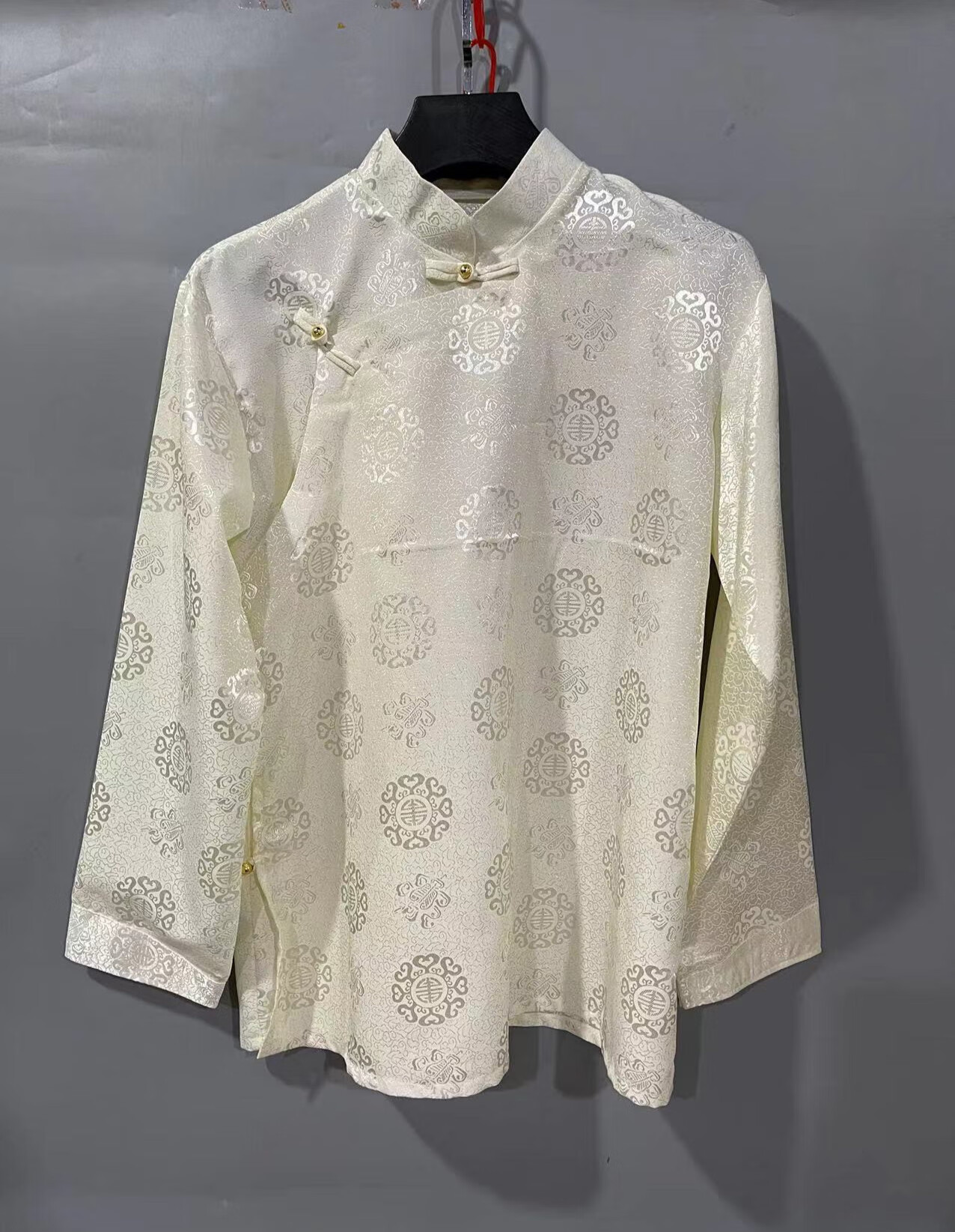 藏服装男藏装男藏式衬衣白色藏服衬衫新款百搭藏服白色l