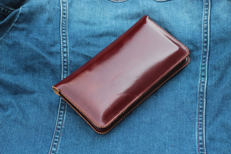 手工真皮双机包 头层油蜡小牛皮手机包适用于华为mate20/p30pro手机