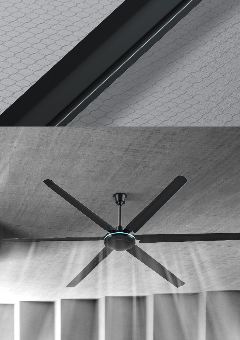 奥克斯aux工业大吊扇风扇商用工厂吊式风扇家用餐厅楼顶扇2米吊扇80寸