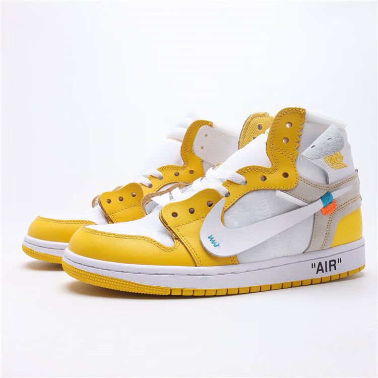 【官方旗舰】aj1 ow联名芝加哥北卡蓝retro high whitetheten欧限运动