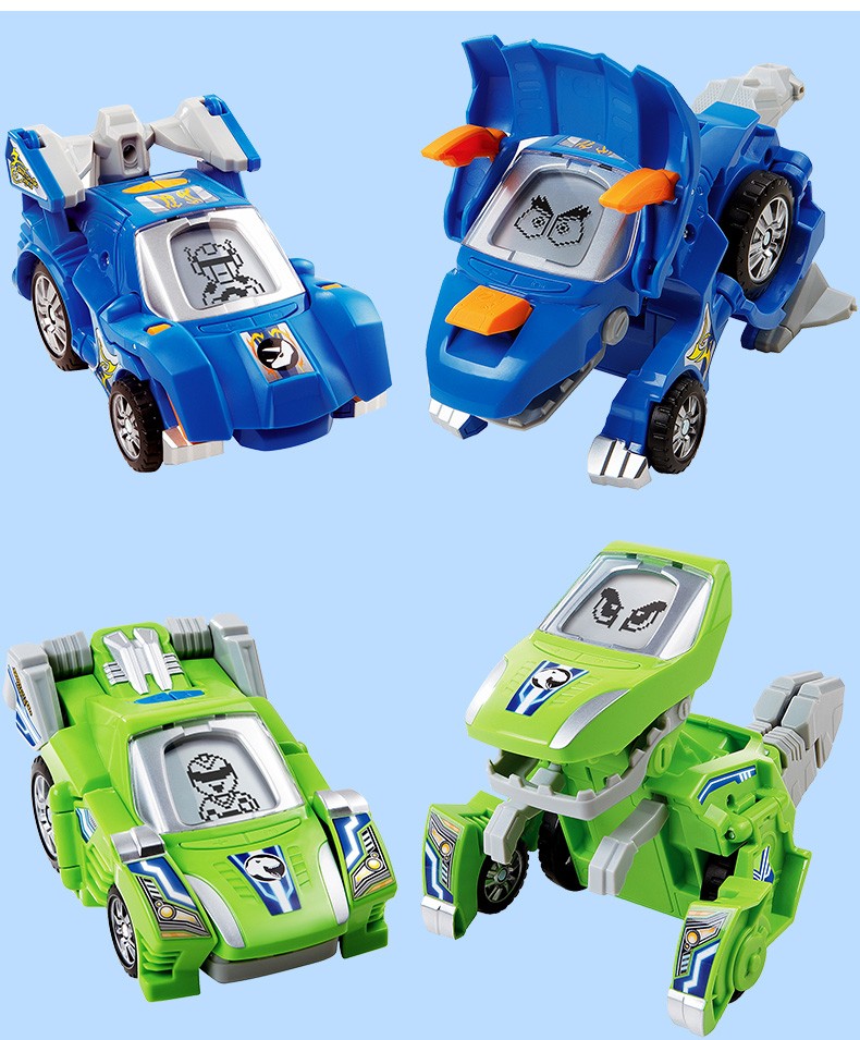 伟易达(vtech) 变形恐龙 可变形玩具恐龙变赛车 汽车玩具儿童 异特龙