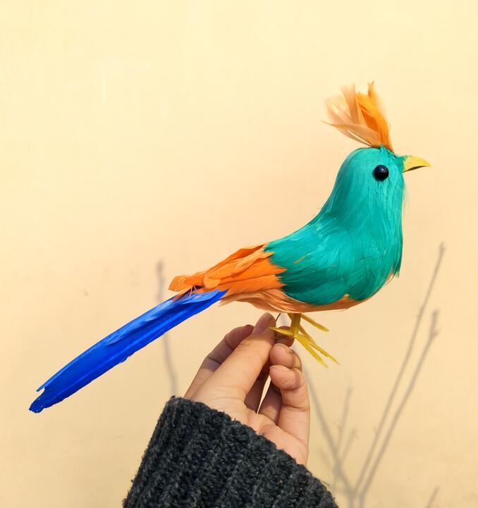 仿真羽毛小鸟鸟巢装饰品家居摆件工艺品田园家居装饰摄影影视道具银色