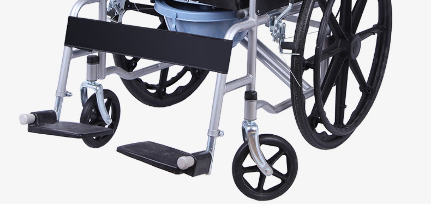 鱼跃yuwell轮椅折叠轻便小型带坐便器多功能老人老年便携残疾人代步车