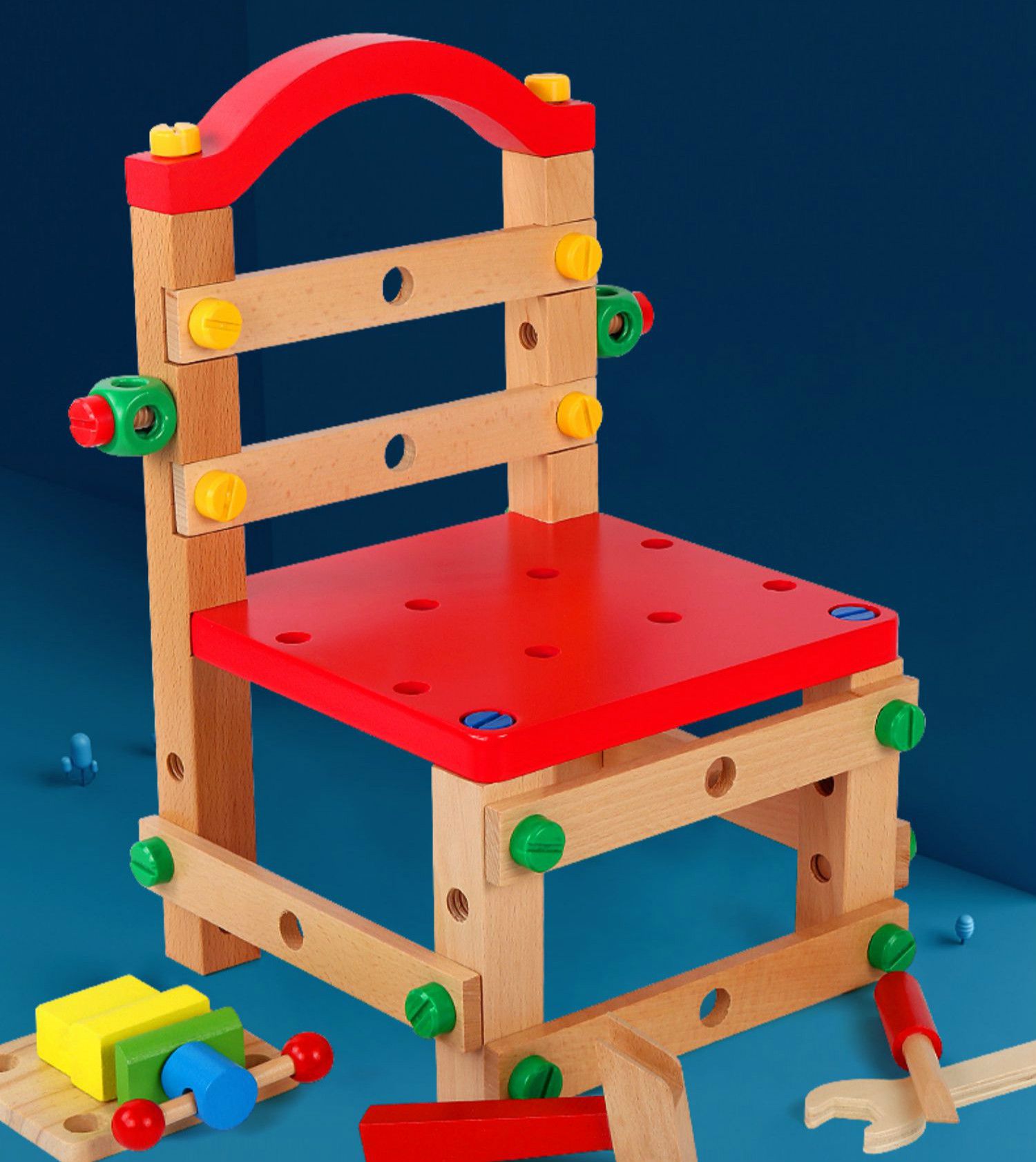 拧螺丝玩具椅子多功能拆装拧螺丝起子儿童螺母组合动手拆卸组装sn2005