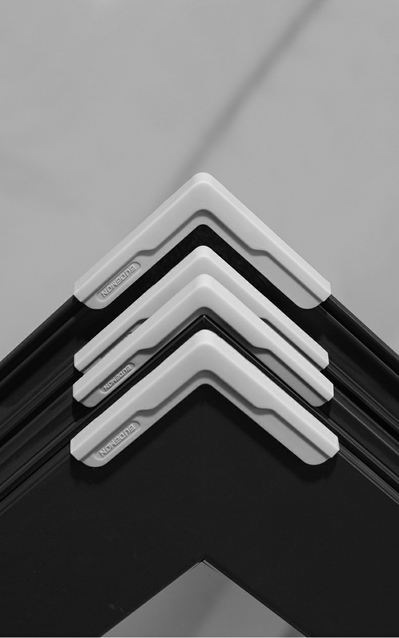 角铝合金塑钢窗角门角防撞护角直角钢化玻璃角防磕碰包边加宽黑色4个