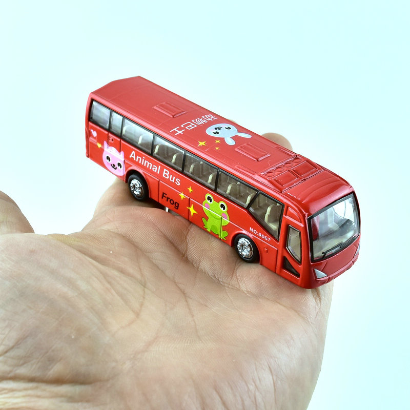 定制宝宝巴士玩具过家家回力仿真合金儿童玩具汽车模型客车公交巴士