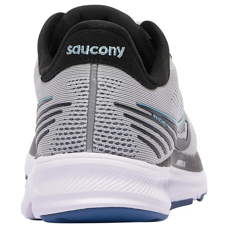 索康尼saucony 男鞋ride 14 缓震透气休闲 运动跑步鞋男 fog/black