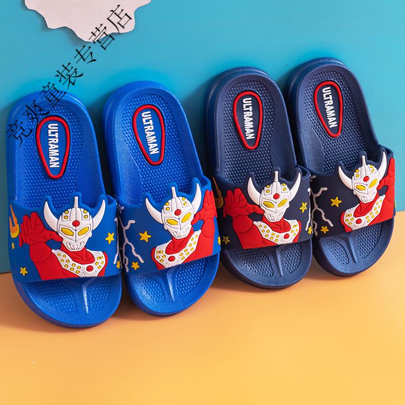 室内小男孩学生家用卡通儿童托拖鞋00818奥特曼深蓝色27码内长165厘米