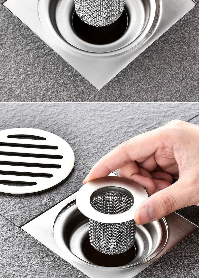 304不锈钢下水道过滤网卫生间地漏网防堵塞洗手盆漏水塞防臭地漏地漏