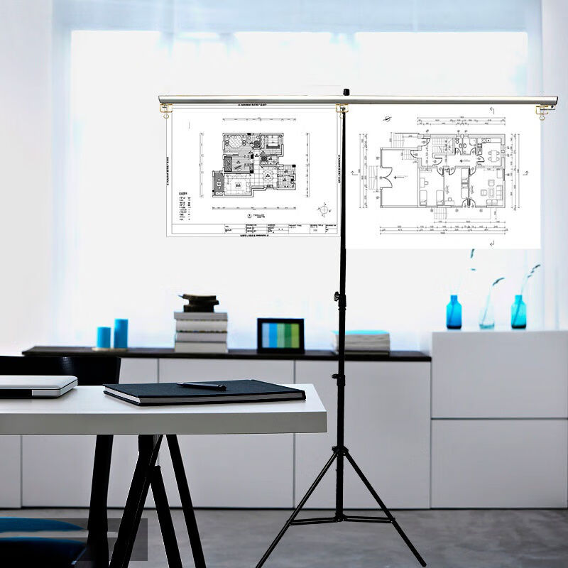 挂图架地图架挂蓝图晒图展览示架海报作品展夹架 ta-p01单面1米(架高2