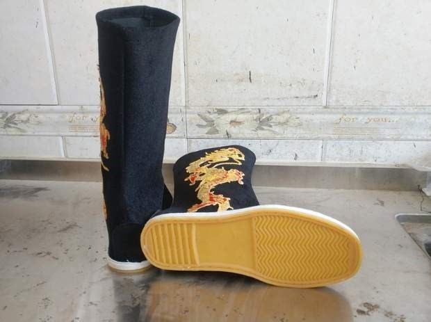 新款古装皇帝靴子唐朝大臣靴子古代鞋子男女官靴皇上龙靴道具布靴品质