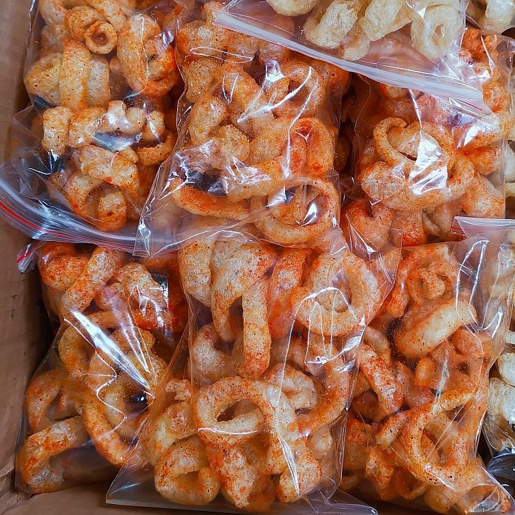 云南特色傣族小吃炸猪皮麻辣泡皮原味泡皮特色小吃40克原味1袋