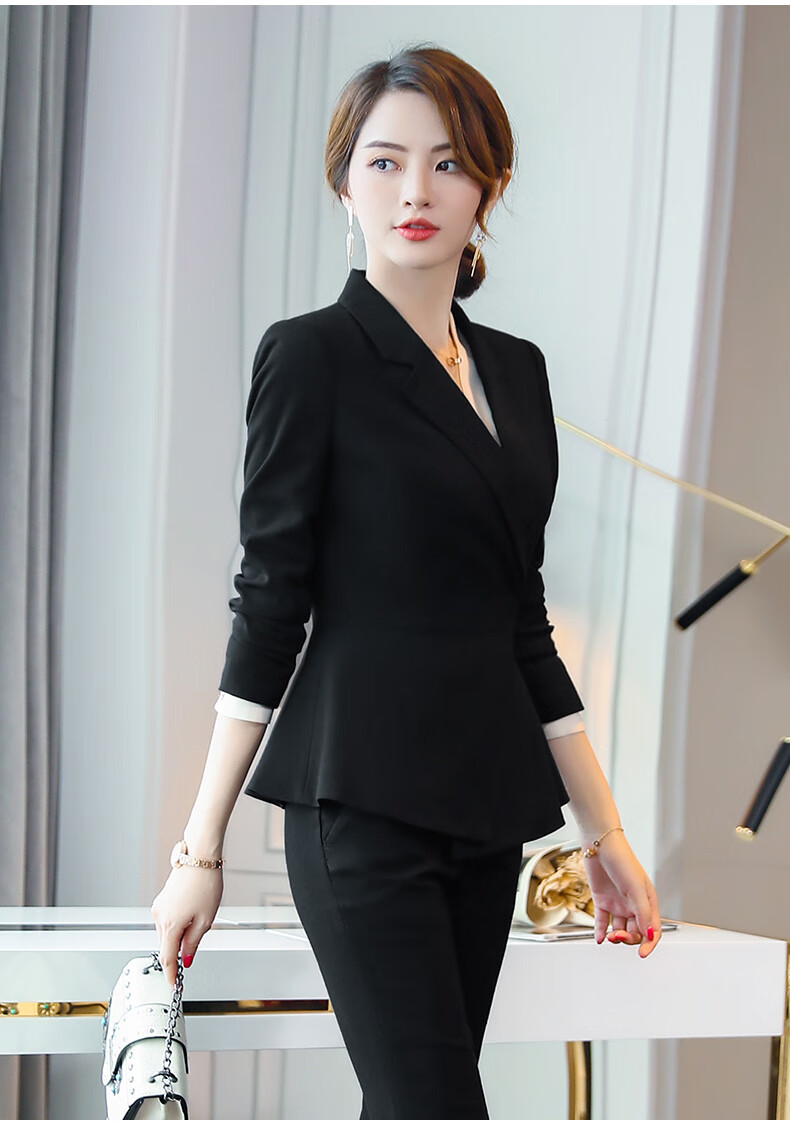汇美特职业装女装套装小西装小香风外套女正装西服酒店工作服商务气质