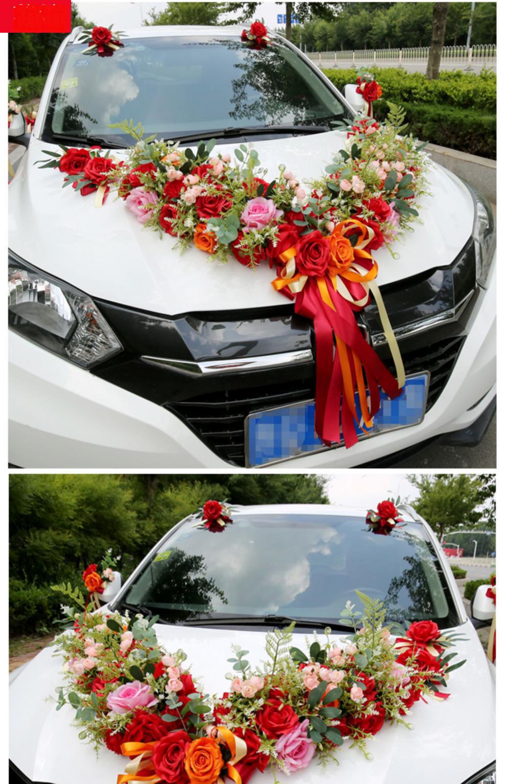 衣夹子晒晾架头车花婚车花婚车装饰花车队花大v花车婚车花婚礼车花