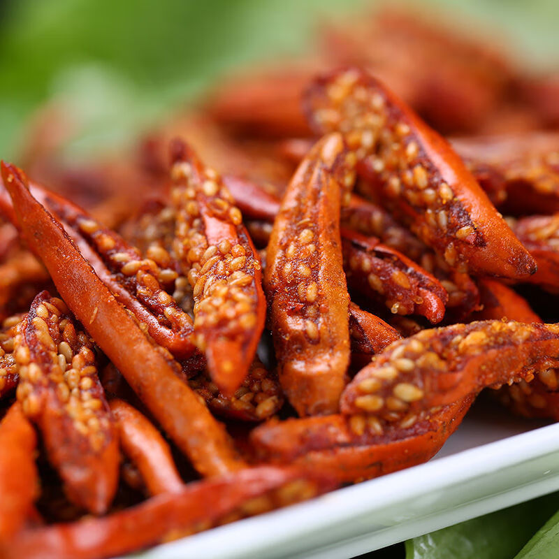 香辣脆贵州特产干炸芝麻辣椒丝香脆椒油炸干小吃酥辣美食瓶装120克有
