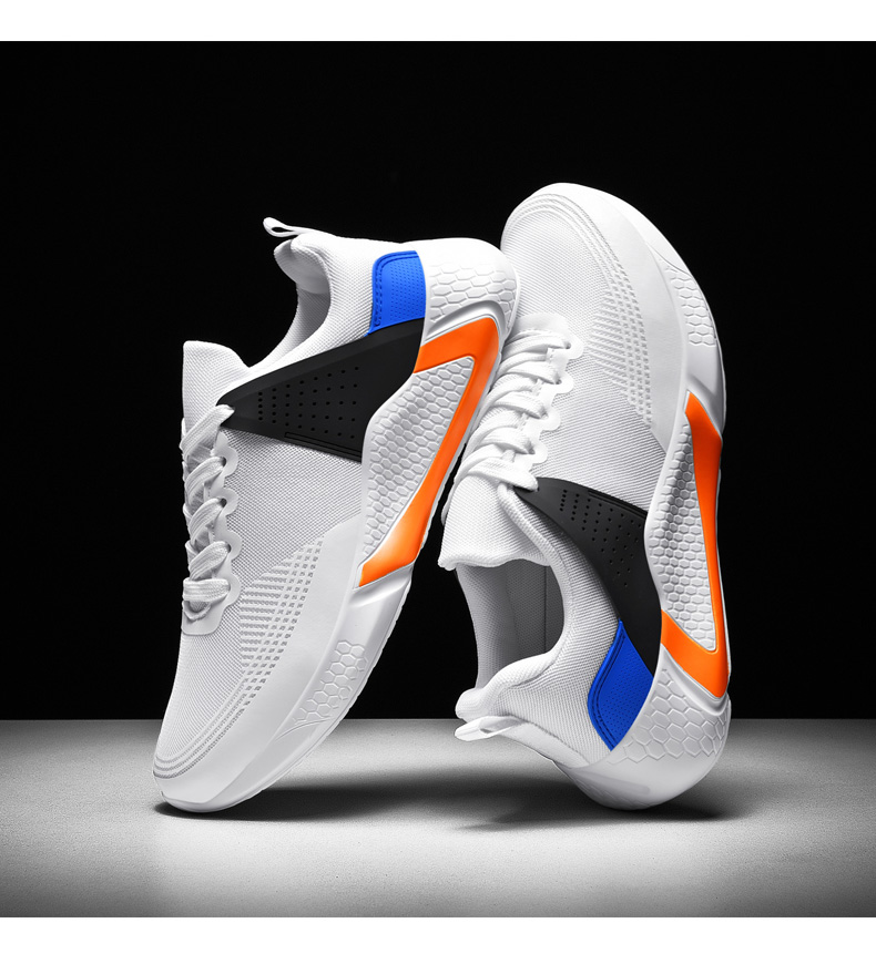 跑步鞋男运动鞋秋冬季泡沫底休闲减震透气网面鞋超轻便软底 黑红 39