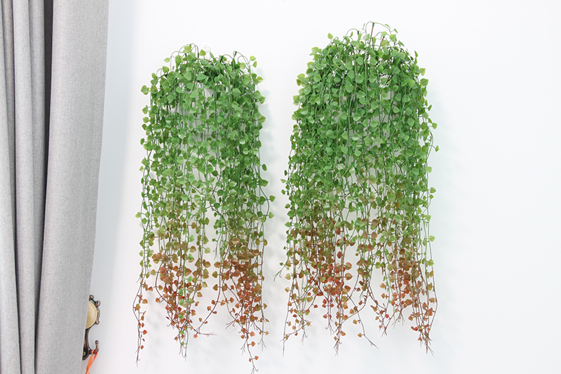 wo 仿真花垂草垂藤阳台挂墙绿植假草 现代壁挂花篮挂墙花装饰挂件 挂
