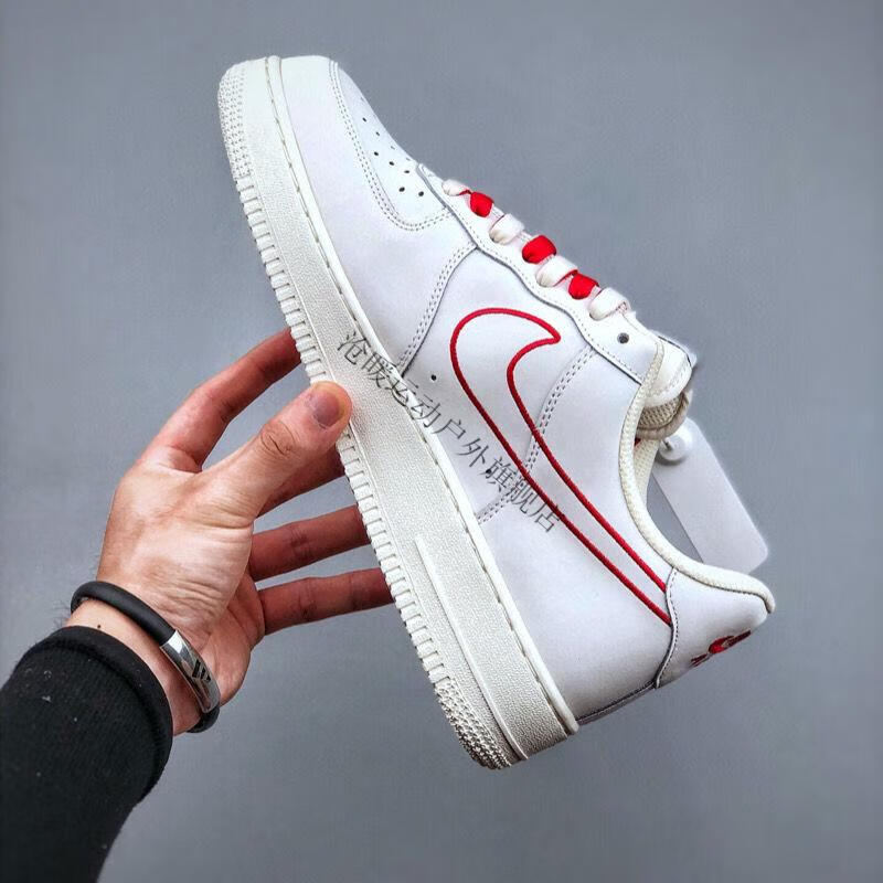 low 07 空军一号低帮休闲板鞋官网品牌nike 旗舰官方米白红电绣勾