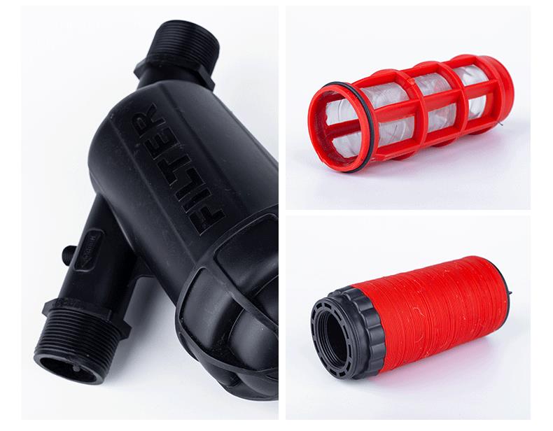 大棚滴灌系统农用灌溉叠片网式过滤器可折洗农业微喷设备园林喷灌 6分