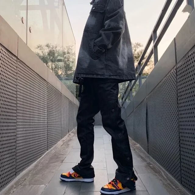 莆田纯原新款ow联名黑曜石dunksb绑带aj低帮男女同款休闲板鞋纯原ow