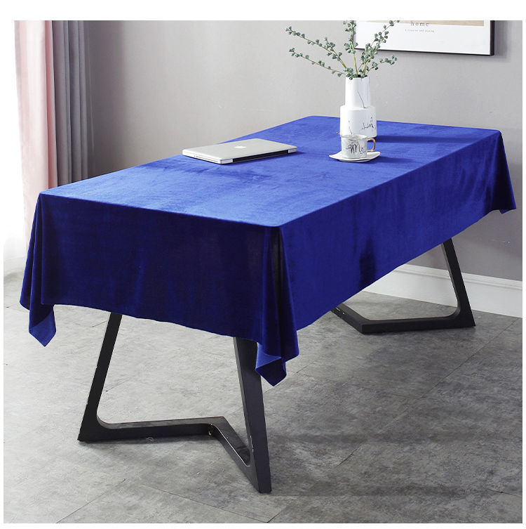 加厚会议金丝绒桌套定制加厚金丝绒会议桌桌布摆地摊绒布长方形纯色