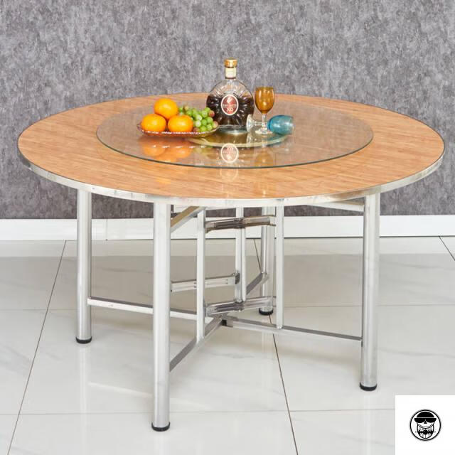 加厚大圆桌面家用木15人台面转盘简易餐桌圆桌面饭桌子木圆桌人面子木