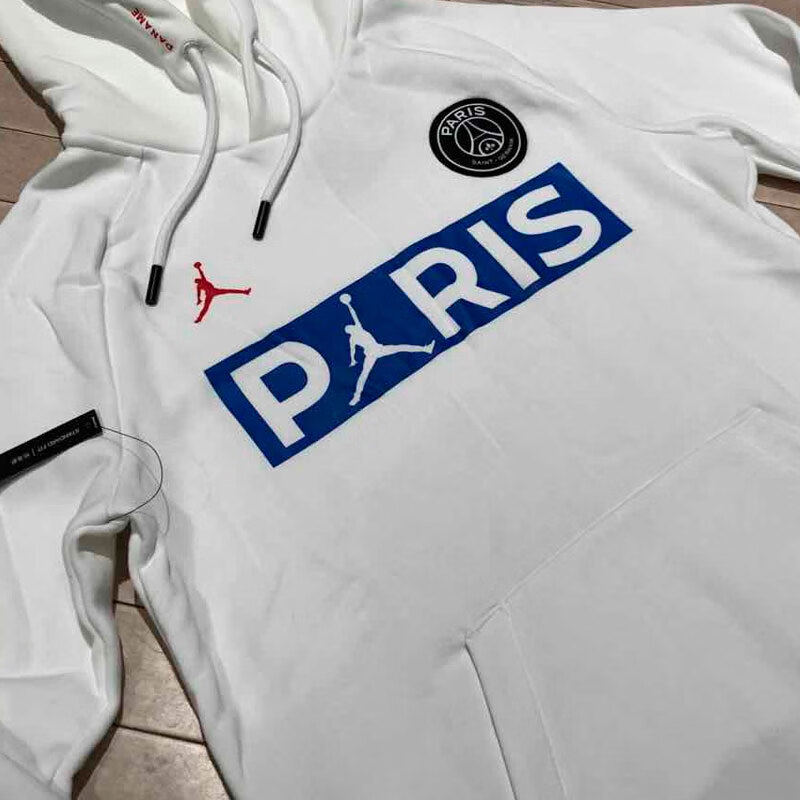 【现货】aj psg 巴黎圣日耳曼 薄绒 卫衣帽衫 男子 bq8351-011 bq8351